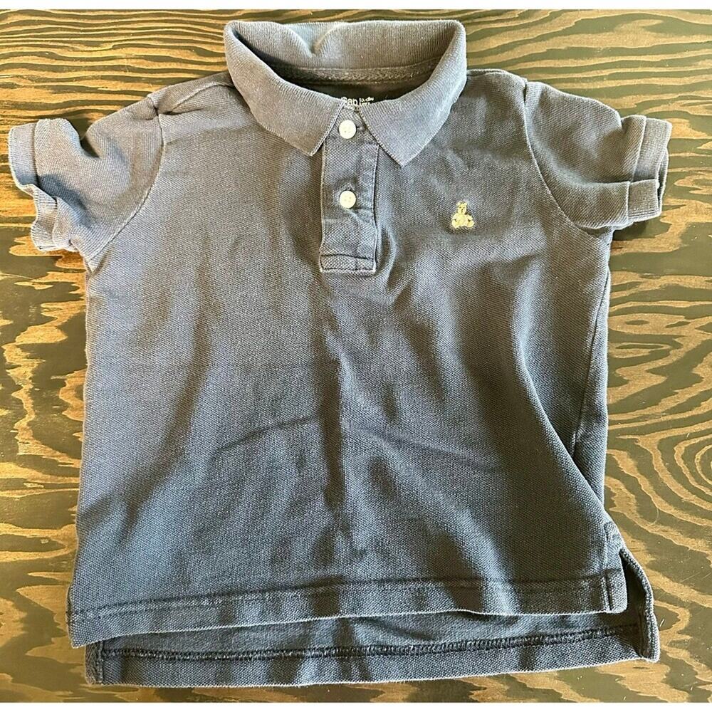 Baby Gap Polo Blue Teddy Bear Size 3T (817)